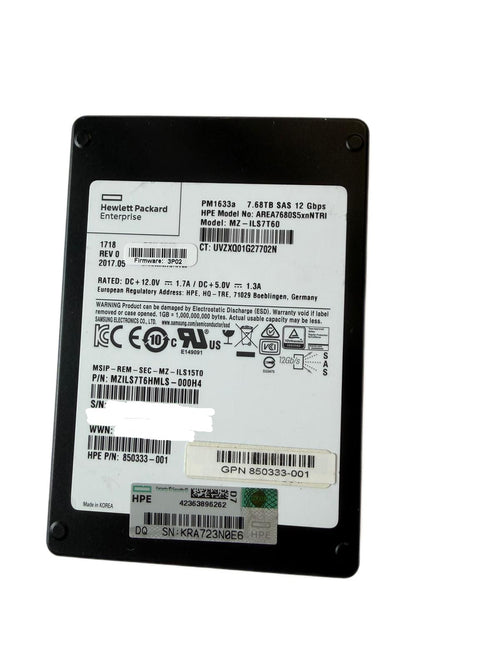 SAS SSD PM1633a 7.68TB 12Gpbs